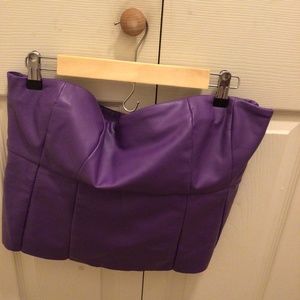 Purple Leather Bandeau